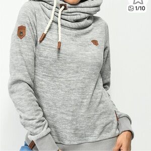 Naketano Schnizzel Dizzel Popizzel Grey Hoodie Size Large